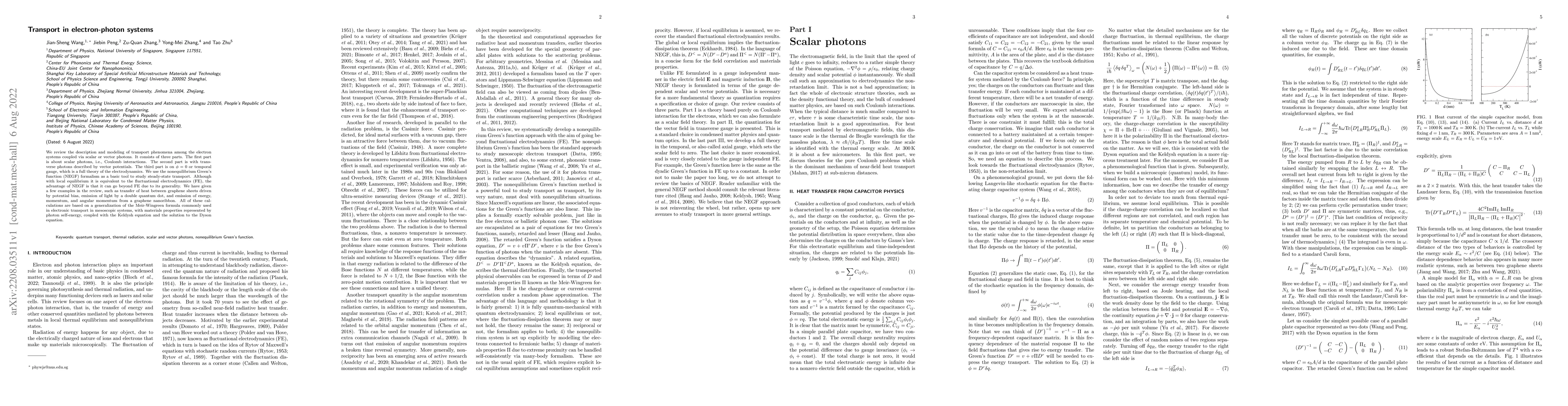 Thumbnail for Transport in electron-photon systems