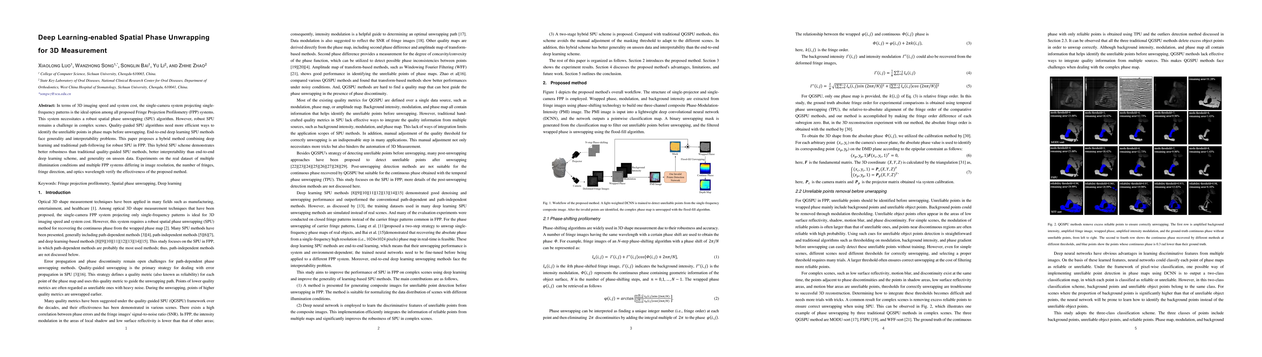 Thumbnail for Deep Learning-enabled Spatial Phase Unwrapping for 3D Measurement