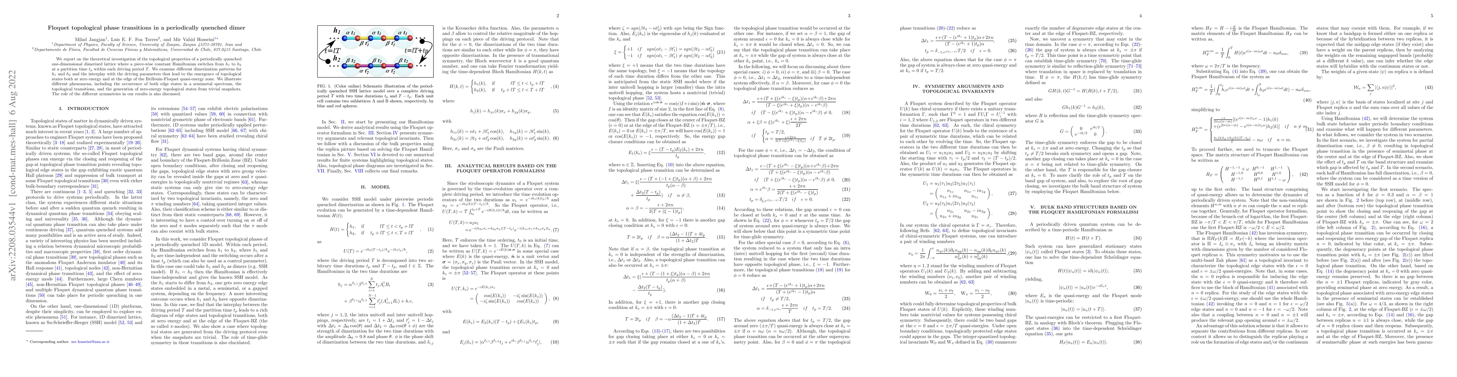 Thumbnail for Floquet topological phase transitions in a periodically quenched dimer