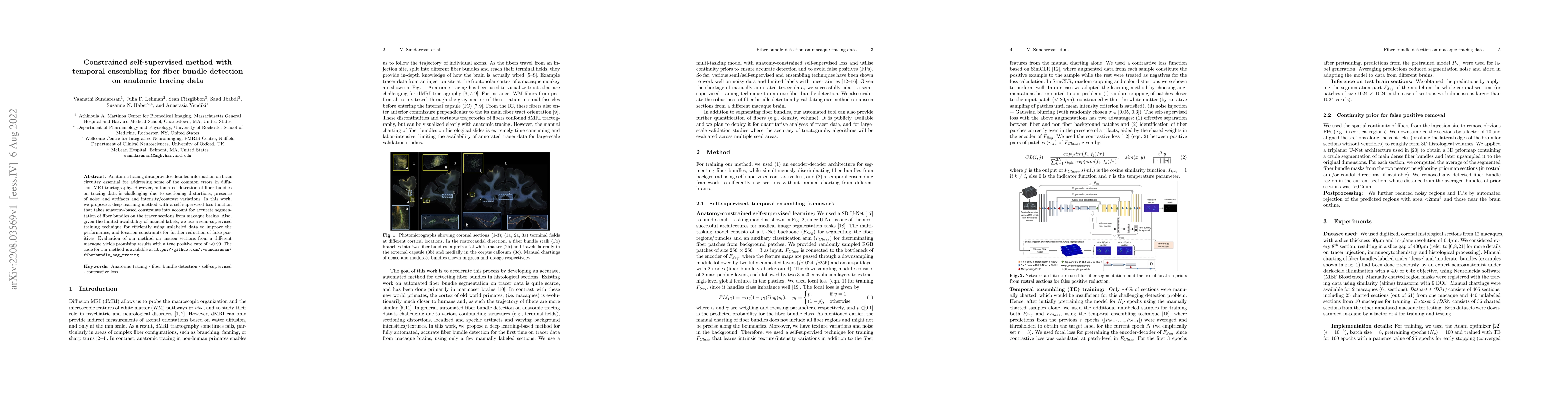 Thumbnail for Constrained self-supervised method with temporal ensembling for fiber
  bundle detection on anatomic tracing data