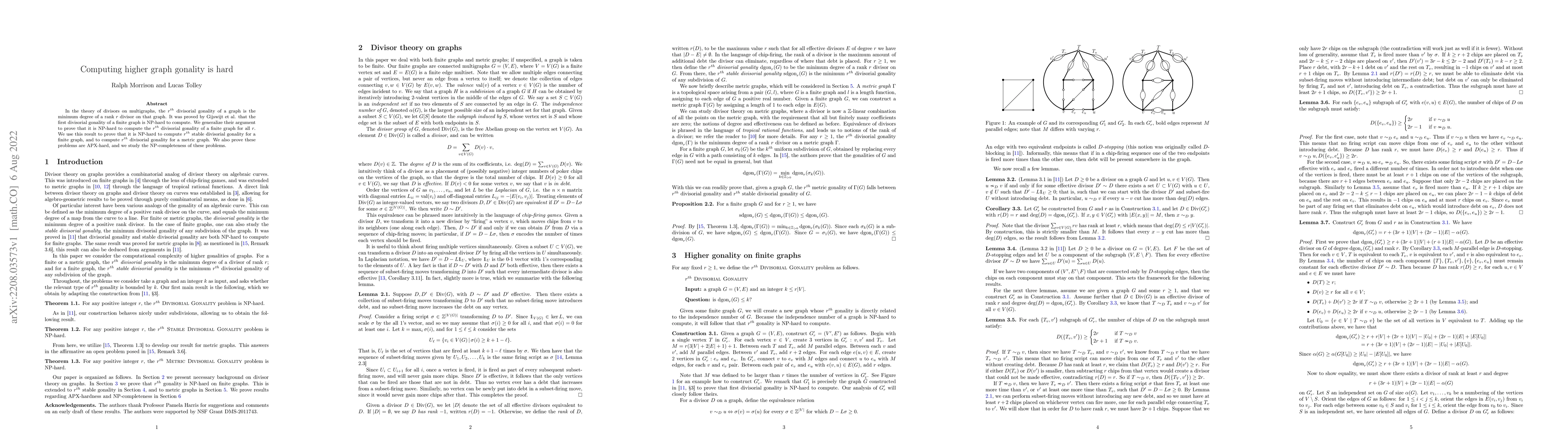 Thumbnail for Computing higher graph gonality is hard