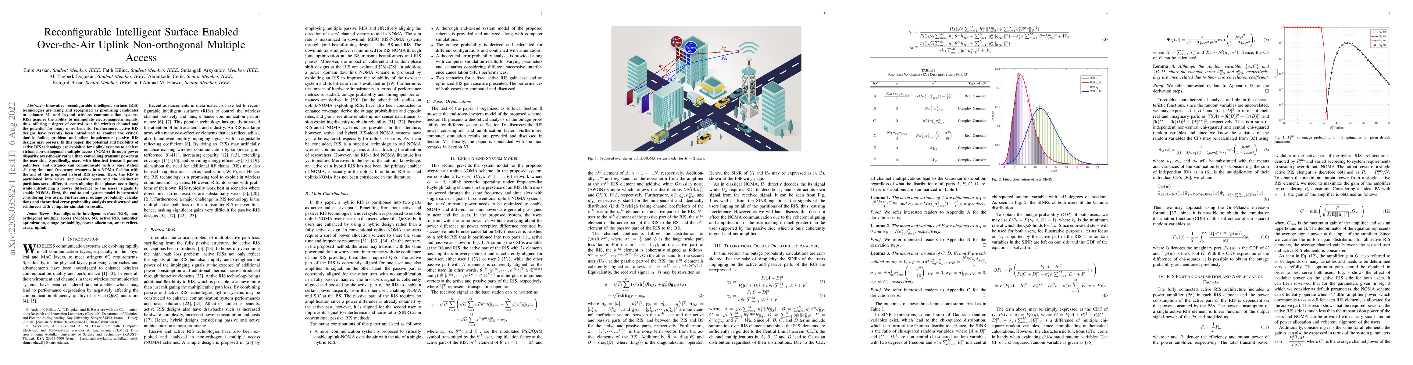 Thumbnail for Reconfigurable Intelligent Surface Enabled Over-the-Air Uplink
  Non-orthogonal Multiple Access