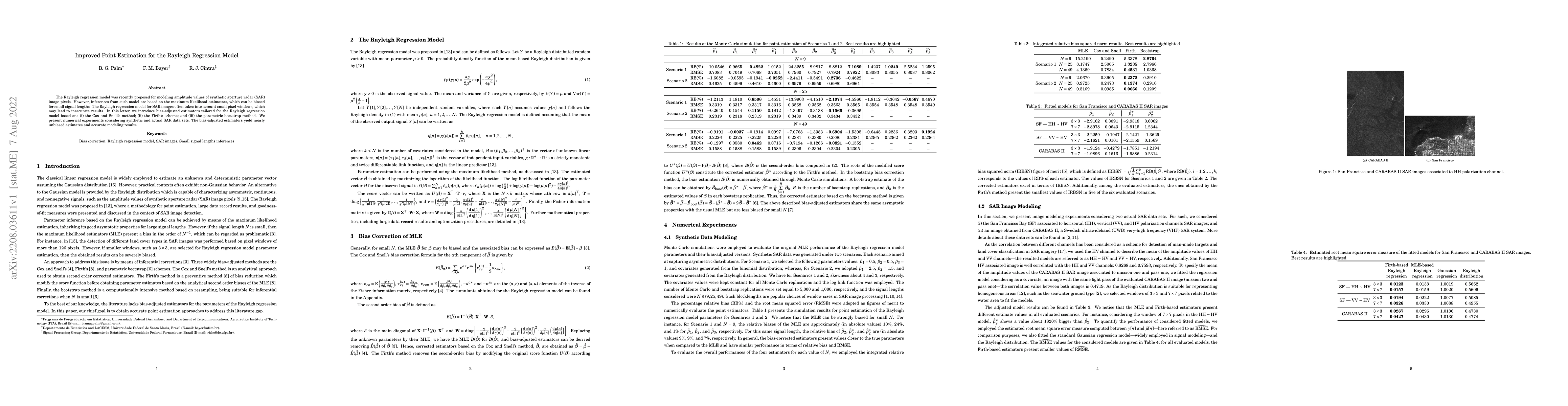 Thumbnail for Improved Point Estimation for the Rayleigh Regression Model