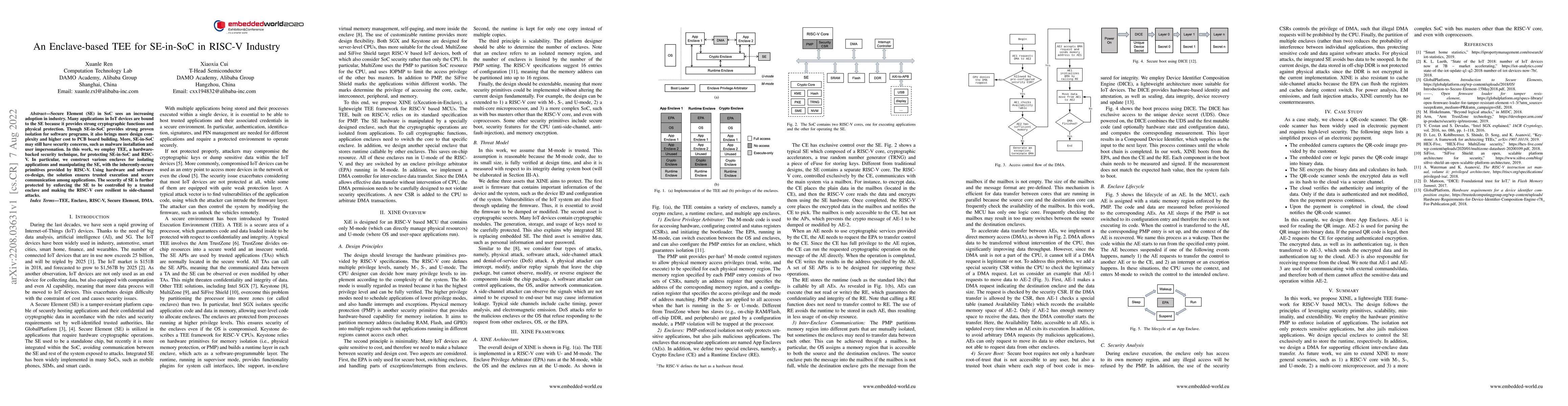 Thumbnail for An Enclave-based TEE for SE-in-SoC in RISC-V Industry