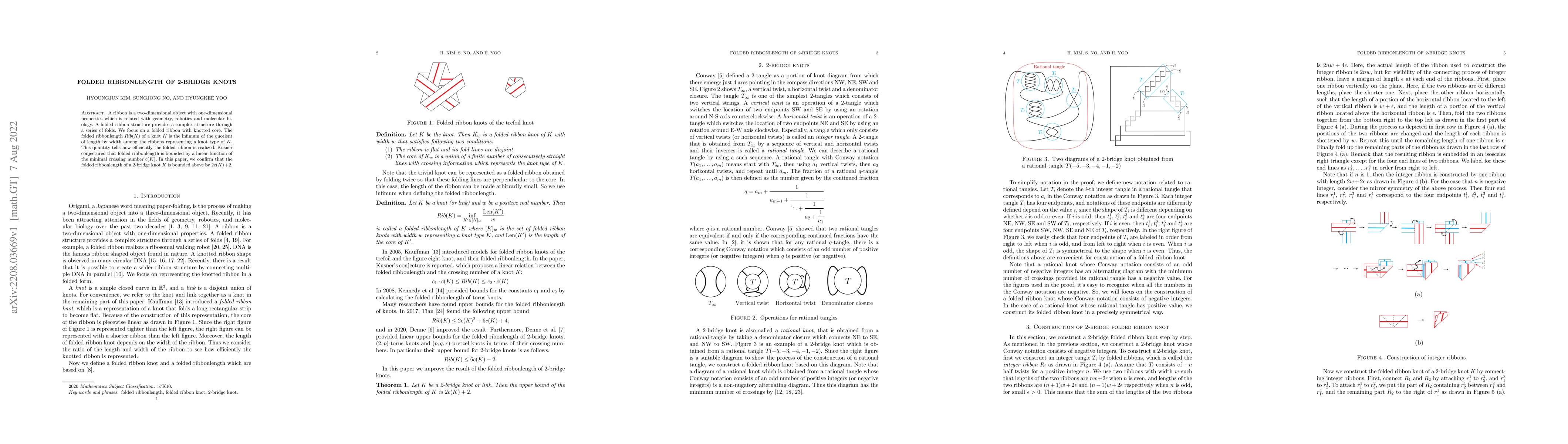 Thumbnail for Folded ribbonlength of 2-bridge knots