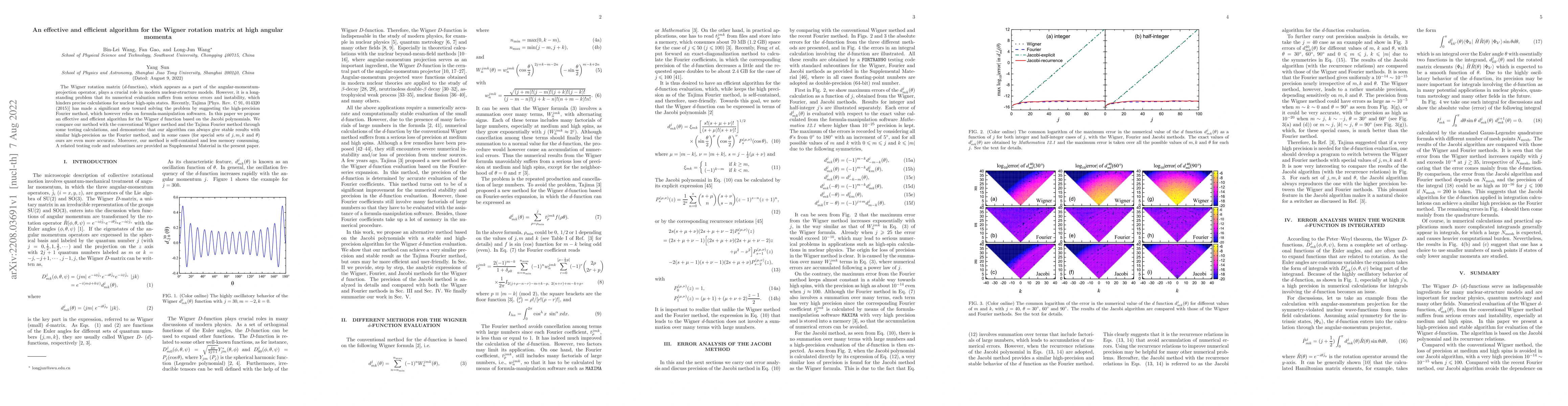 Thumbnail for An effective and efficient algorithm for the Wigner rotation matrix at
  high angular momenta