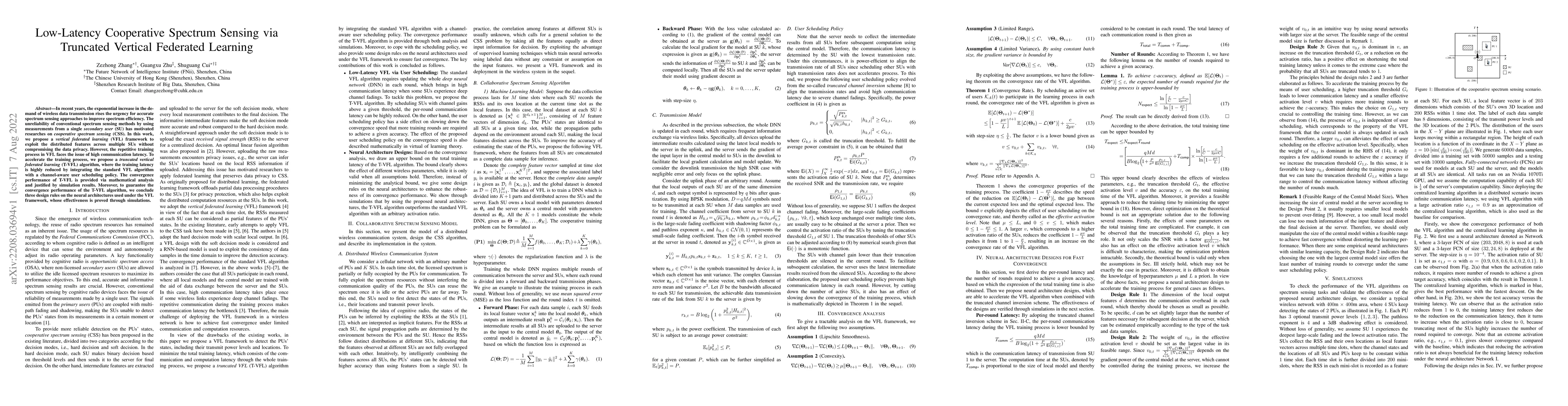 Thumbnail for Low-Latency Cooperative Spectrum Sensing via Truncated Vertical
  Federated Learning