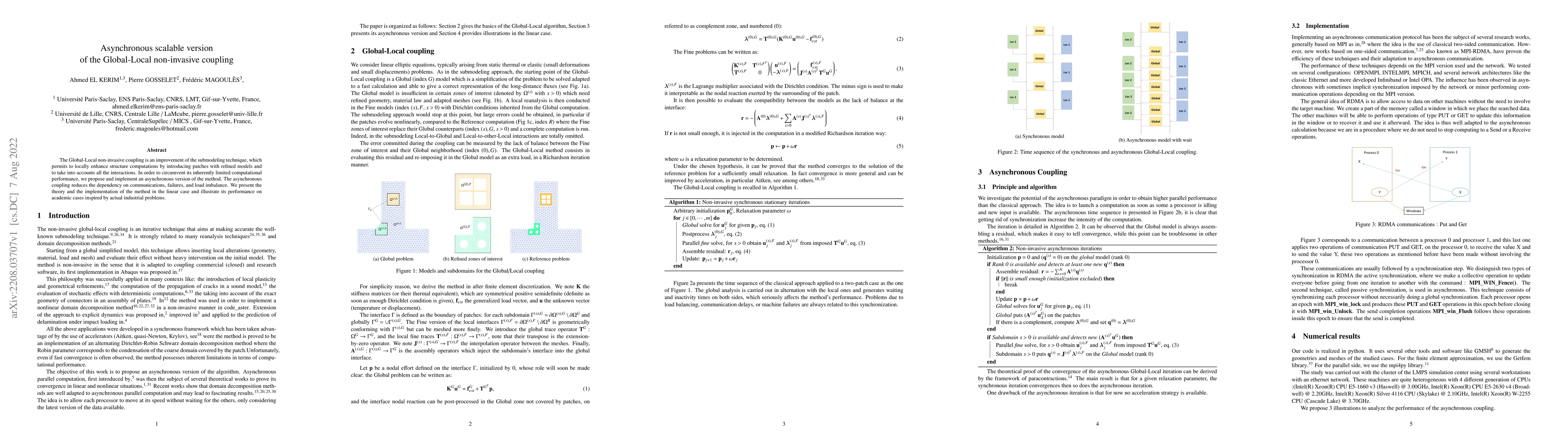 Thumbnail for Asynchronous scalable version of the Global-Local non-invasive coupling