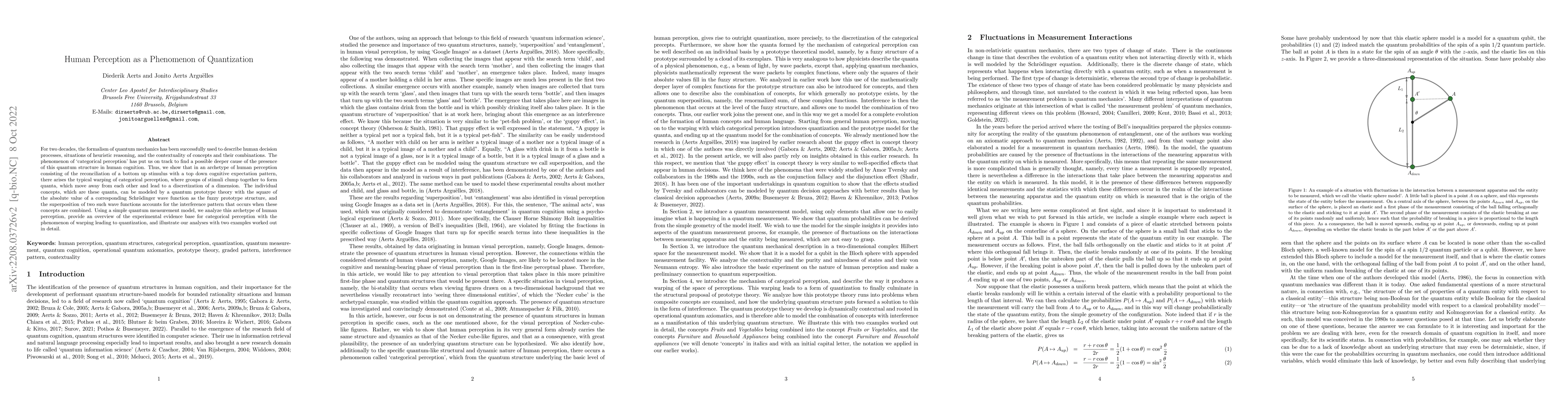 Thumbnail for Human Perception as a Phenomenon of Quantization