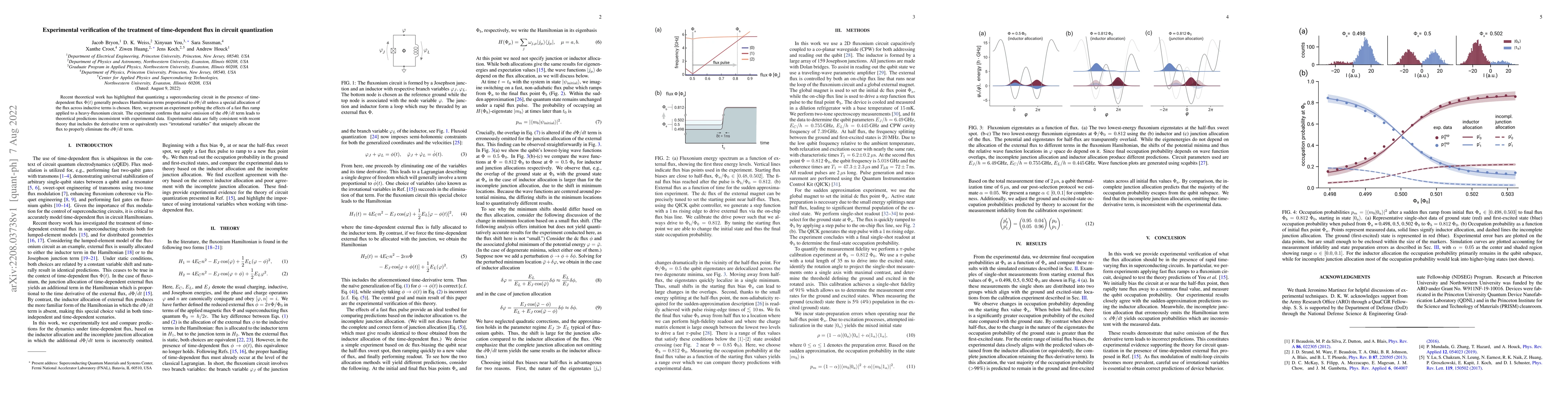 Thumbnail for Experimental verification of the treatment of time-dependent flux in
  circuit quantization