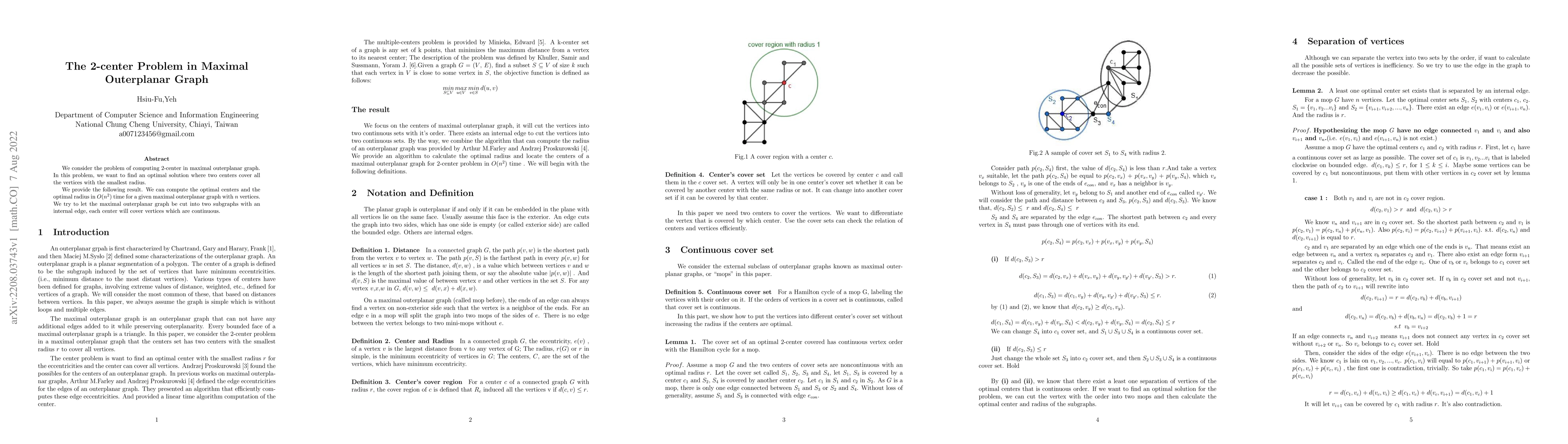 Thumbnail for The 2-center Problem in Maximal Outerplanar Graph