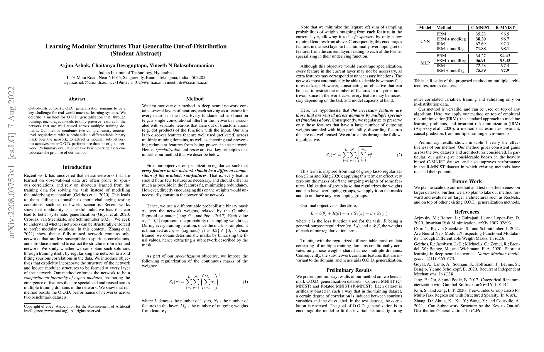 Thumbnail for Learning Modular Structures That Generalize Out-of-Distribution