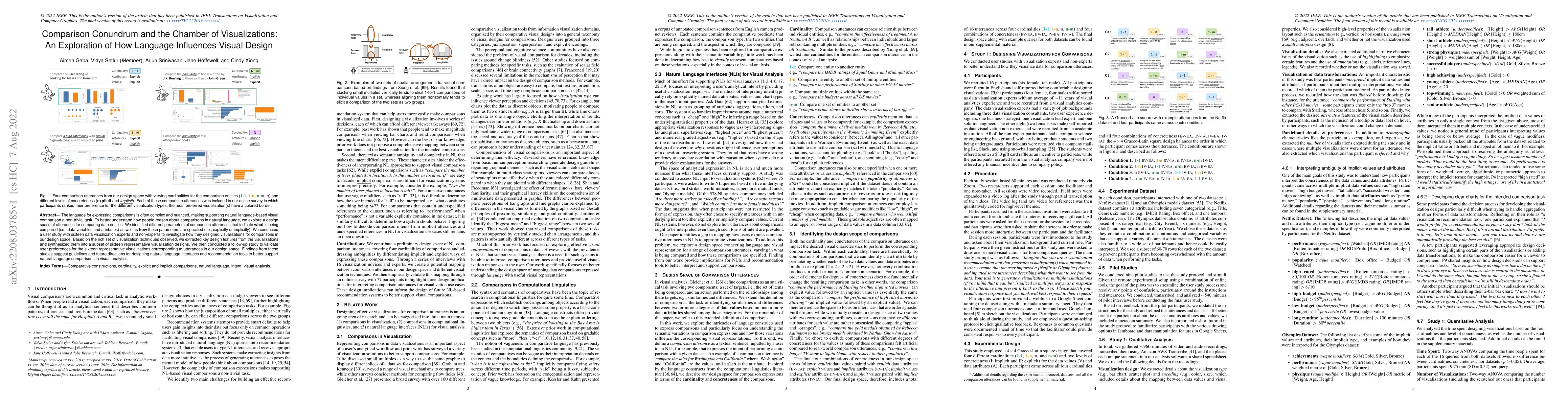Thumbnail for Comparison Conundrum and the Chamber of Visualizations: An Exploration
  of How Language Influences Visual Design