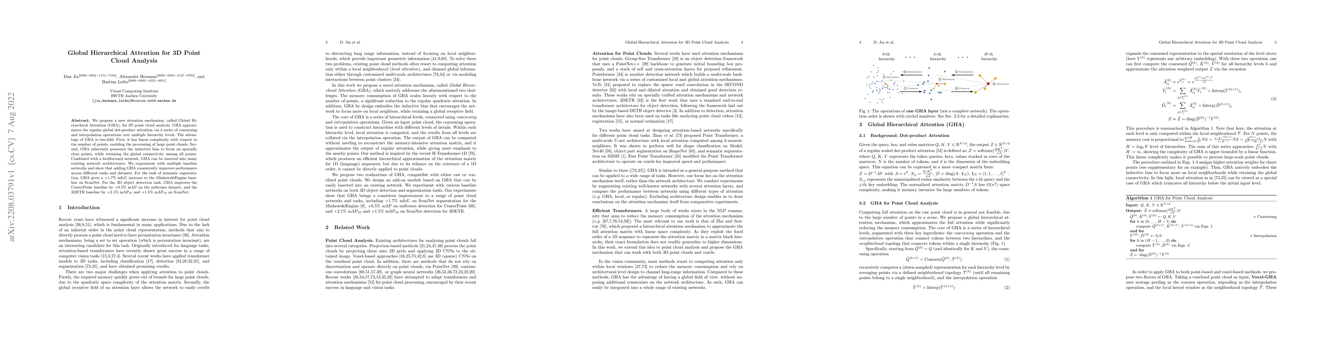 Thumbnail for Global Hierarchical Attention for 3D Point Cloud Analysis