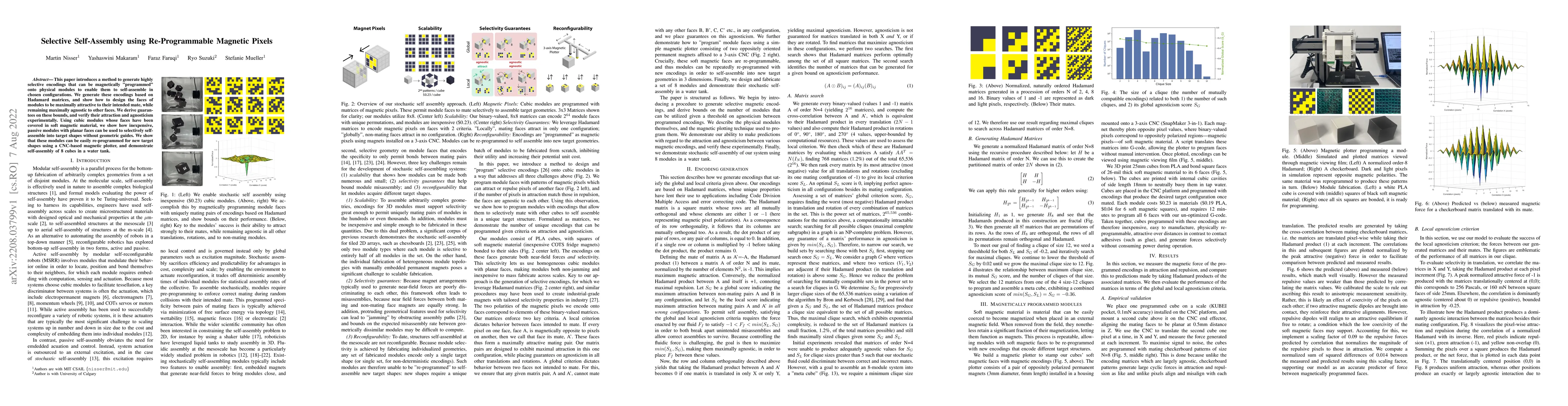 Thumbnail for Selective Self-Assembly using Re-Programmable Magnetic Pixels