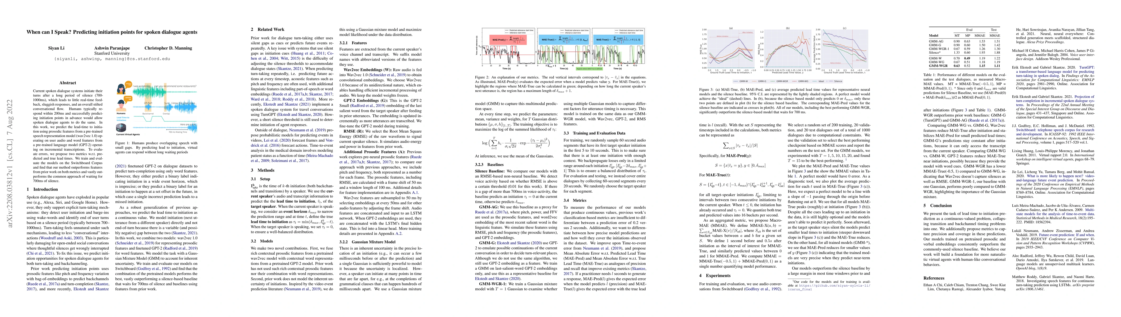 Thumbnail for When can I Speak? Predicting initiation points for spoken dialogue
  agents