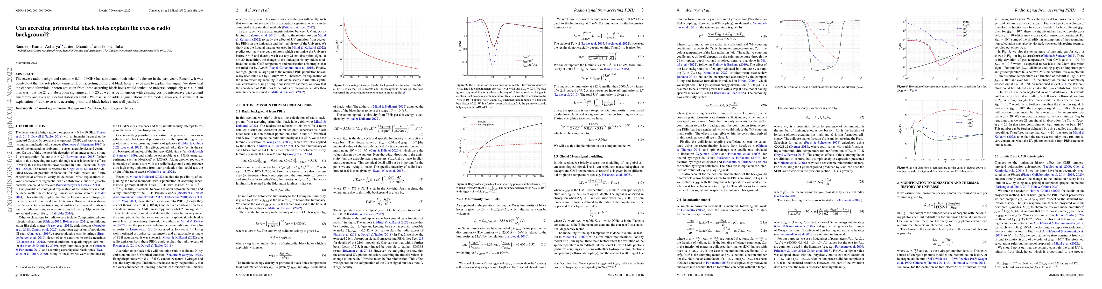 Thumbnail for Can accreting primordial black holes explain the excess radio
  background?