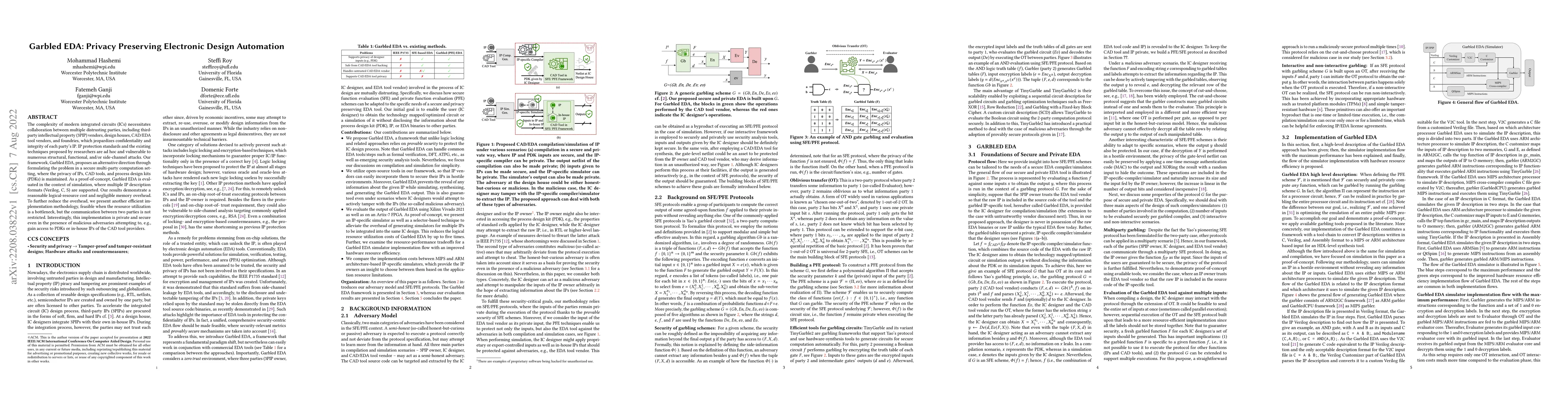 Thumbnail for Garbled EDA: Privacy Preserving Electronic Design Automation