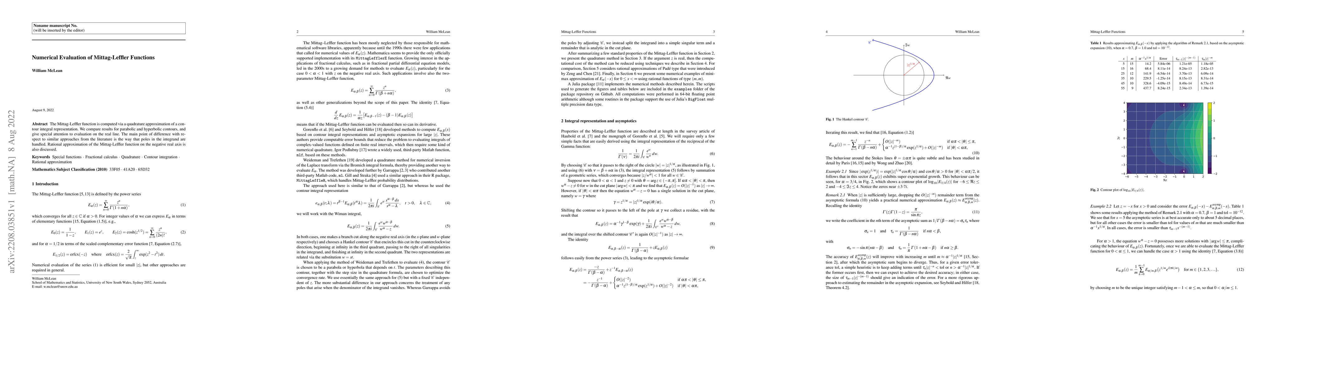 Thumbnail for Numerical Evaluation of Mittag-Leffler Functions