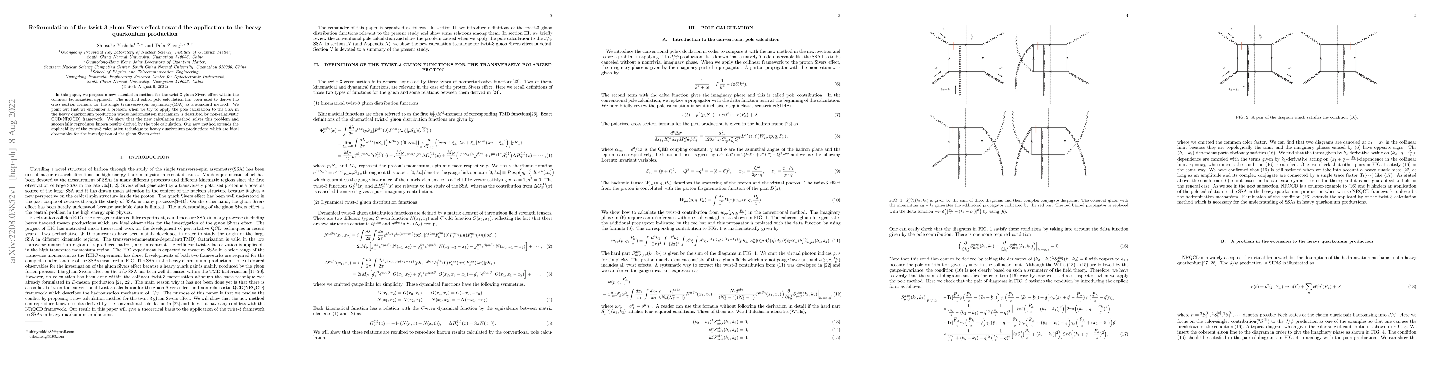 Thumbnail for Reformulation of the twist-3 gluon Sivers effect toward the application
  to the heavy quarkonium production
