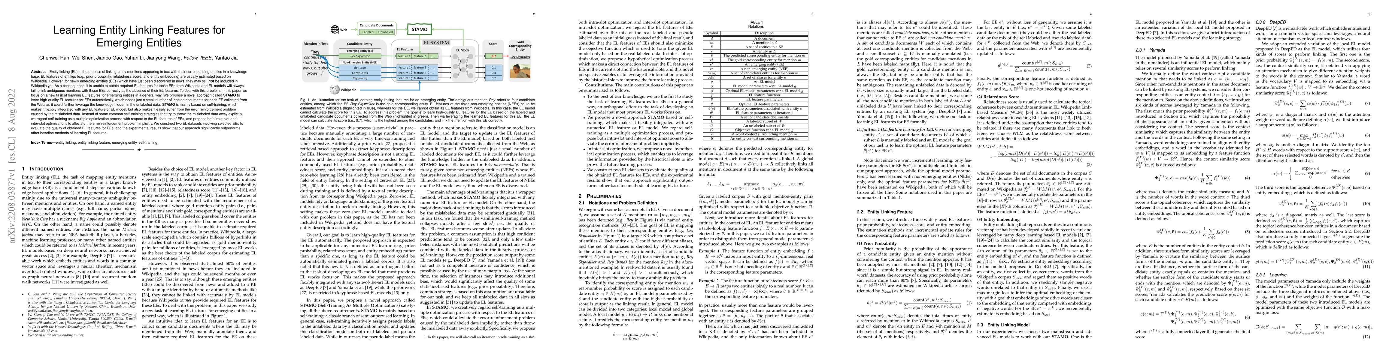 Thumbnail for Learning Entity Linking Features for Emerging Entities