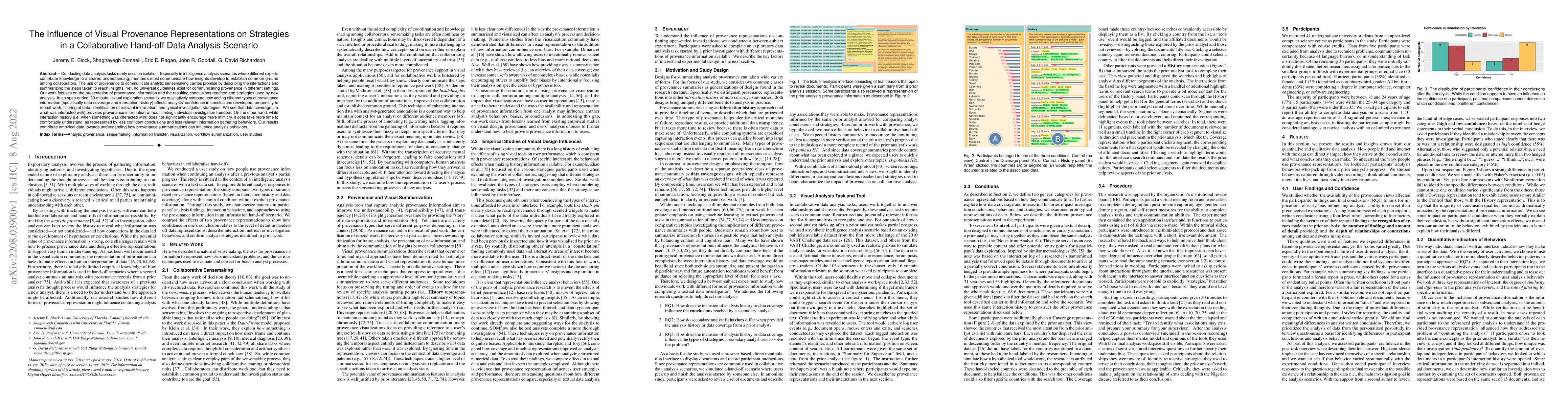 Thumbnail for The Influence of Visual Provenance Representations on Strategies in a
  Collaborative Hand-off Data Analysis Scenario