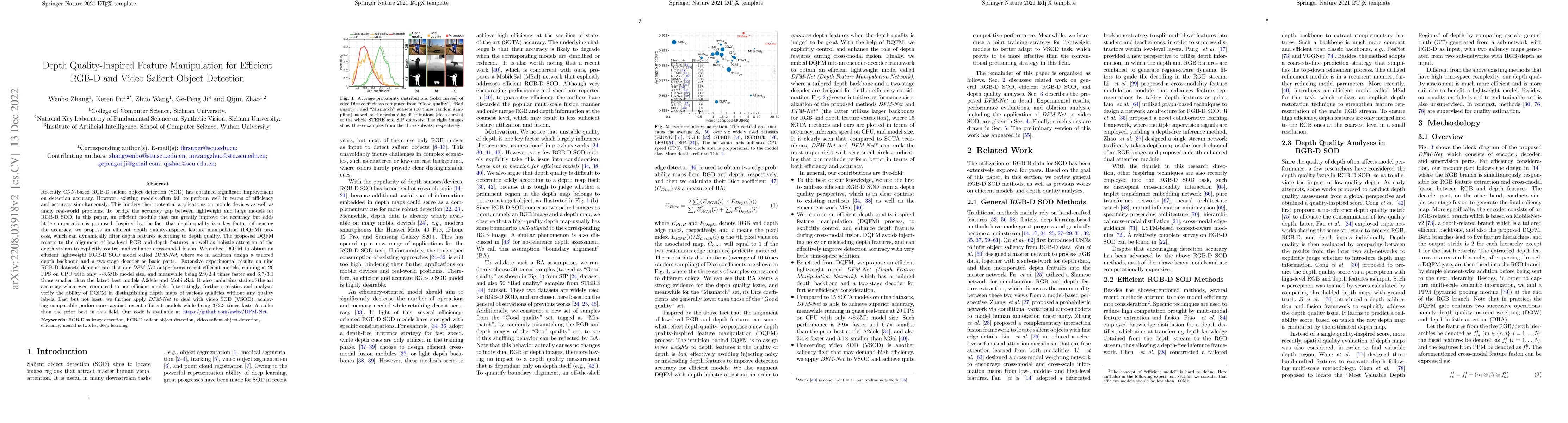 Thumbnail for Depth Quality-Inspired Feature Manipulation for Efficient RGB-D and
  Video Salient Object Detection