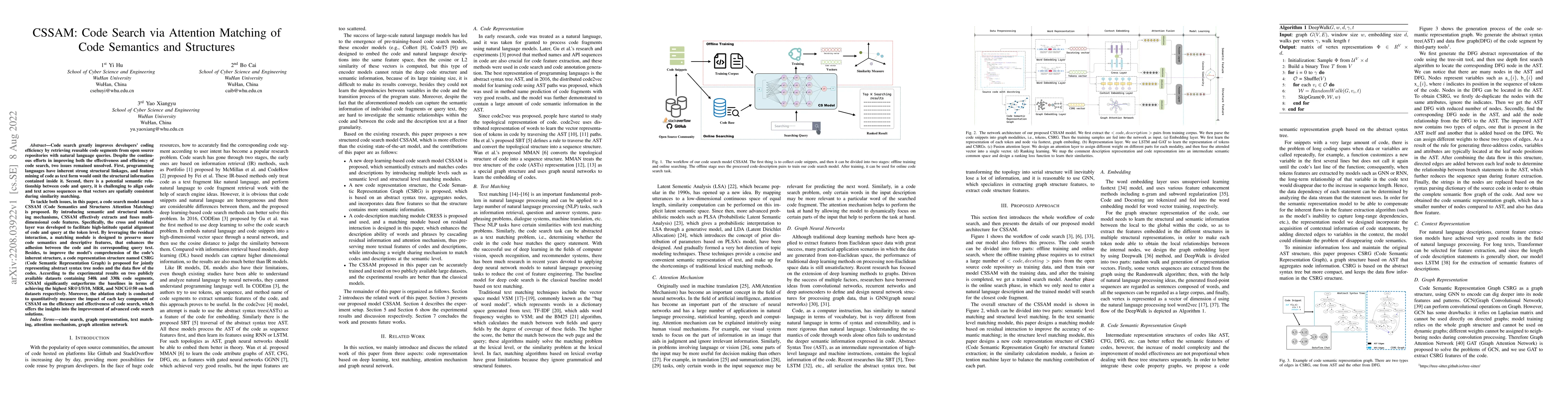 Thumbnail for CSSAM:Code Search via Attention Matching of Code Semantics and
  Structures