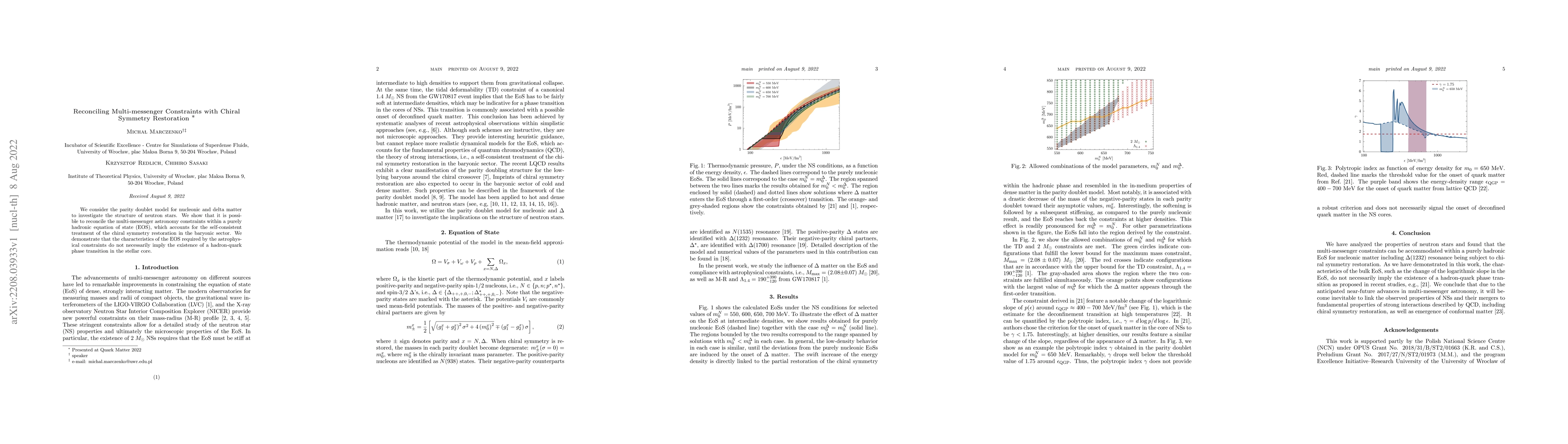 Thumbnail for Reconciling Multi-messenger Constraints with Chiral Symmetry Restoration