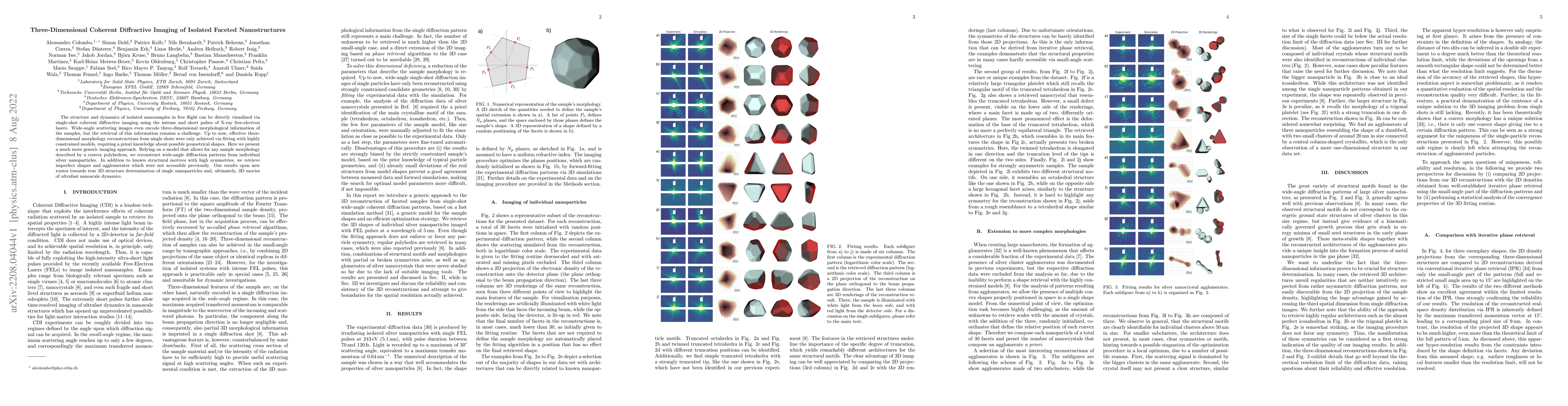 Thumbnail for Three-Dimensional Coherent Diffractive Imaging of Isolated Faceted
  Nanostructures