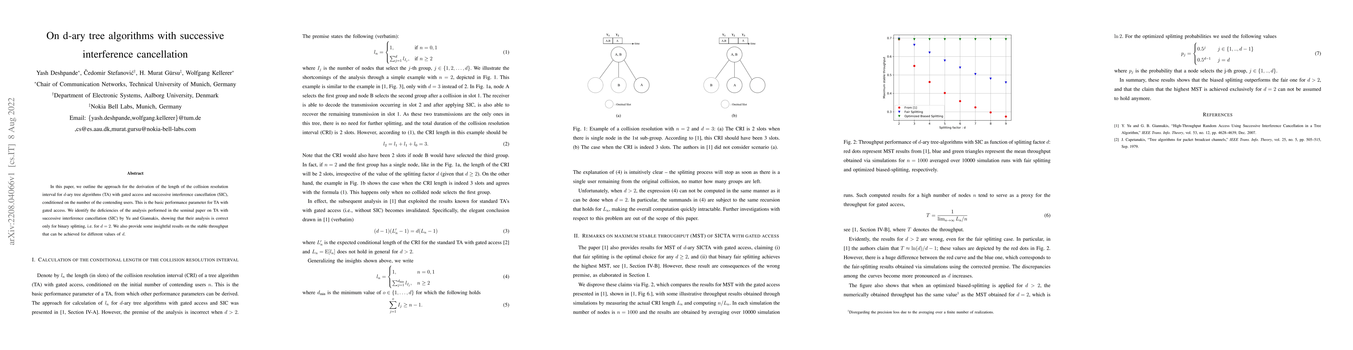 Thumbnail for On d-ary tree algorithms with successive interference cancellation