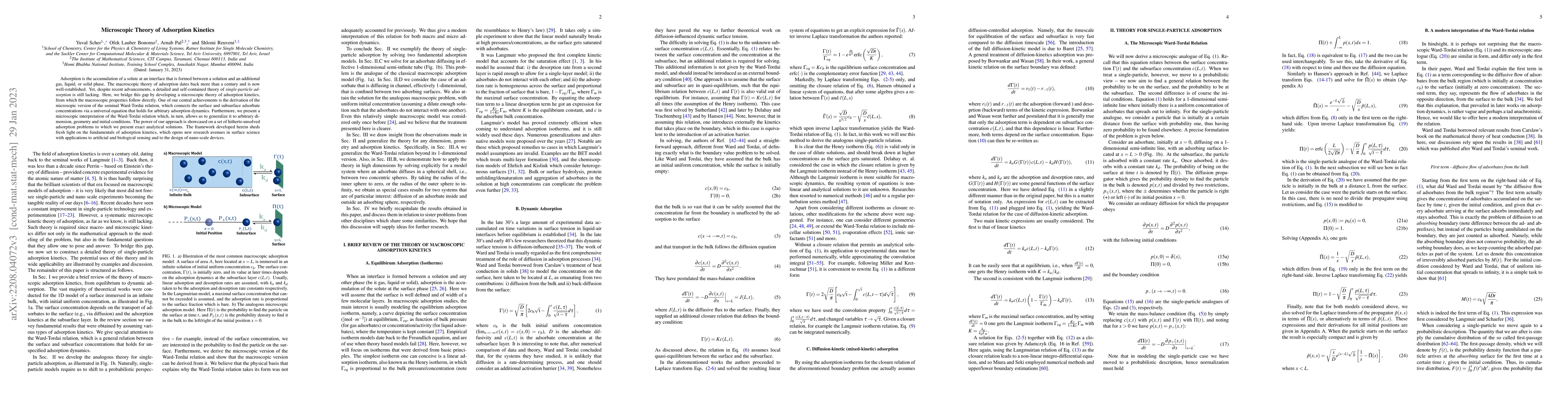 Thumbnail for Microscopic Theory of Adsorption Kinetics