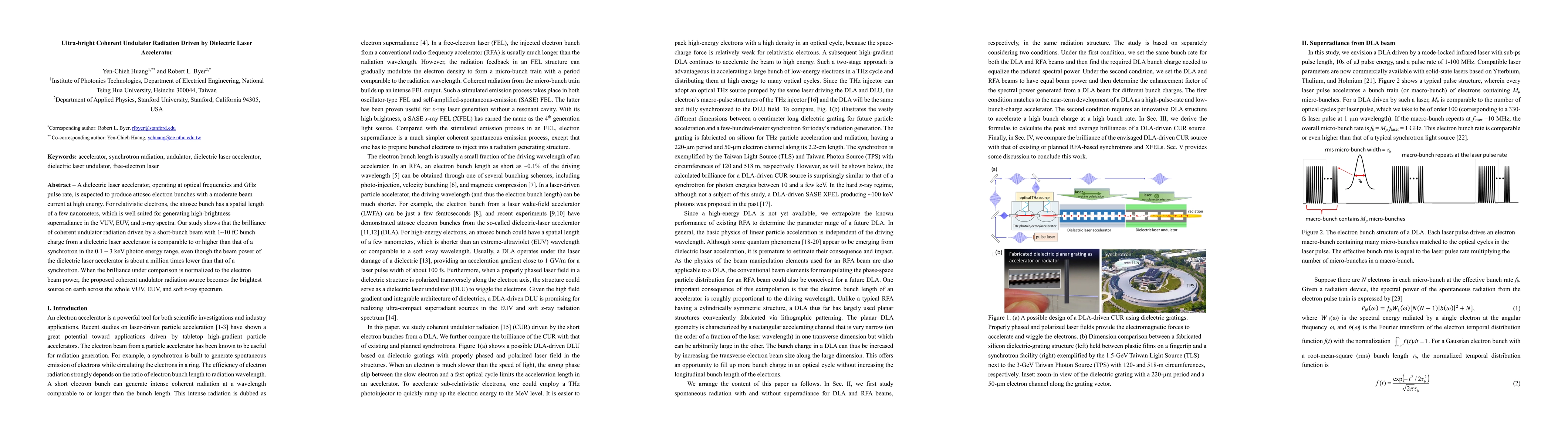 Thumbnail for Ultra-bright Coherent Undulator Radiation Driven by Dielectric Laser
  Accelerator
