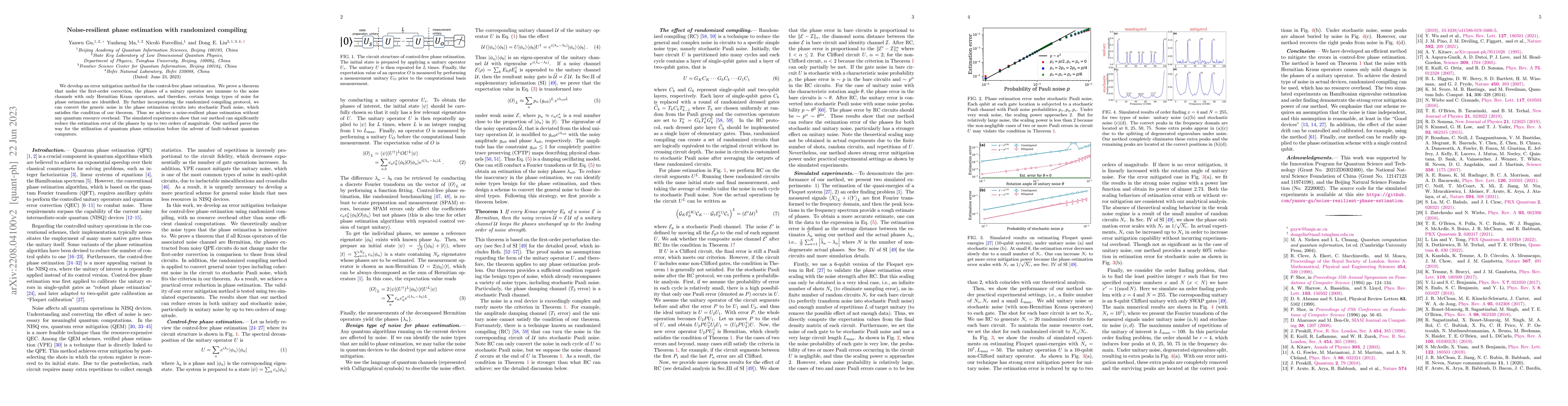 Thumbnail for Noise-resilient phase estimation with randomized compiling