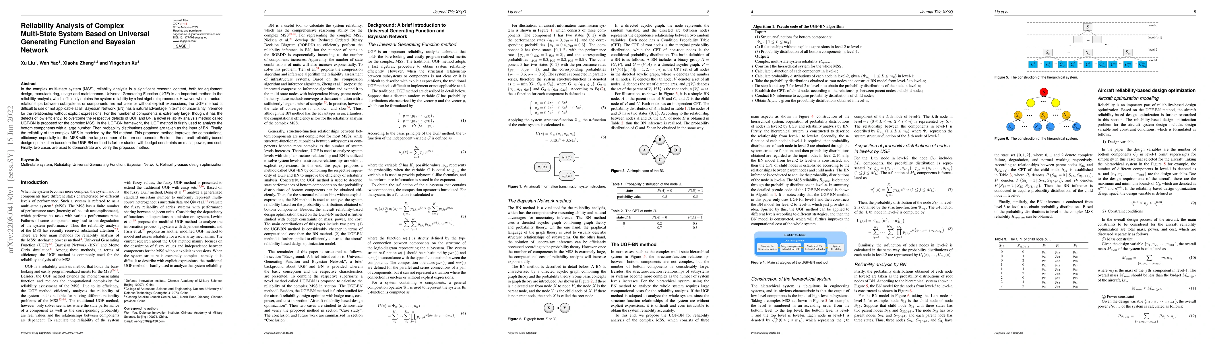 Thumbnail for Reliability Analysis of Complex Multi-State System Based on Universal
  Generating Function and Bayesian Network