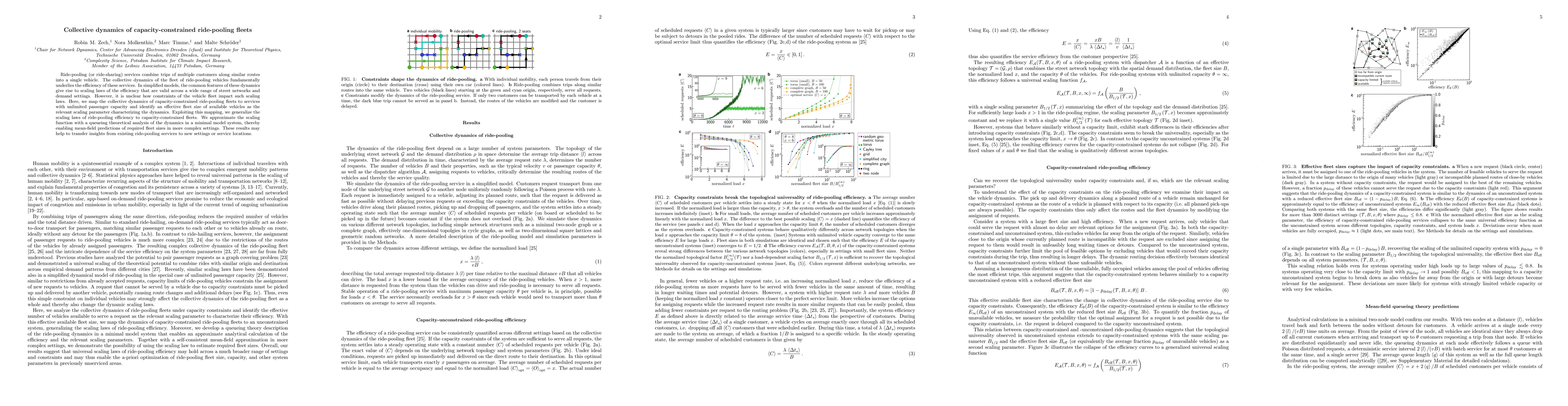 Thumbnail for Collective dynamics of capacity-constrained ride-pooling fleets