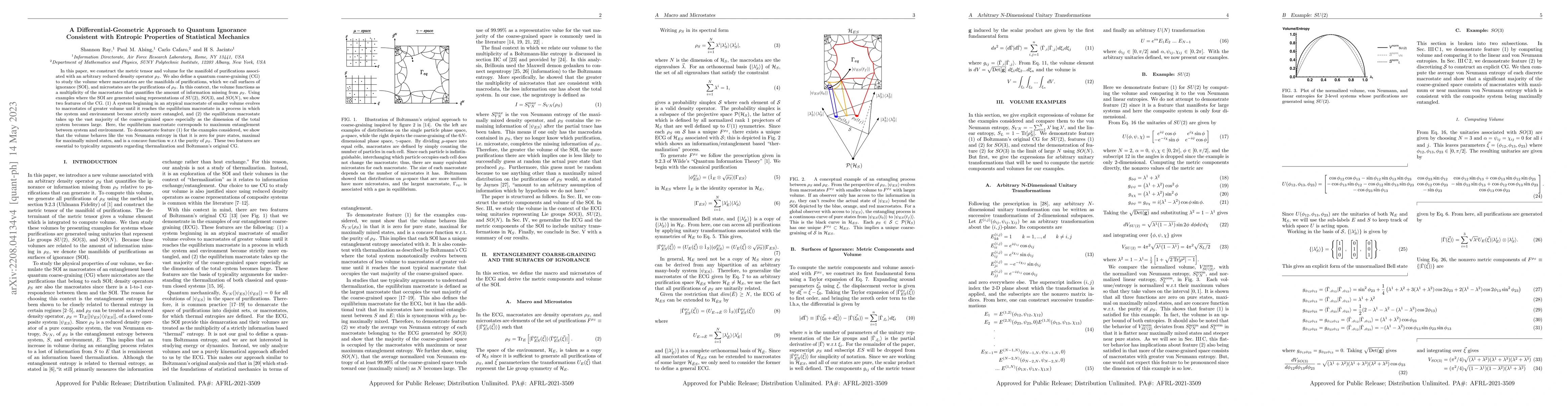 Thumbnail for A Differential-Geometric Approach to Quantum Ignorance Consistent with
  Entropic Properties of Statistical Mechanics
