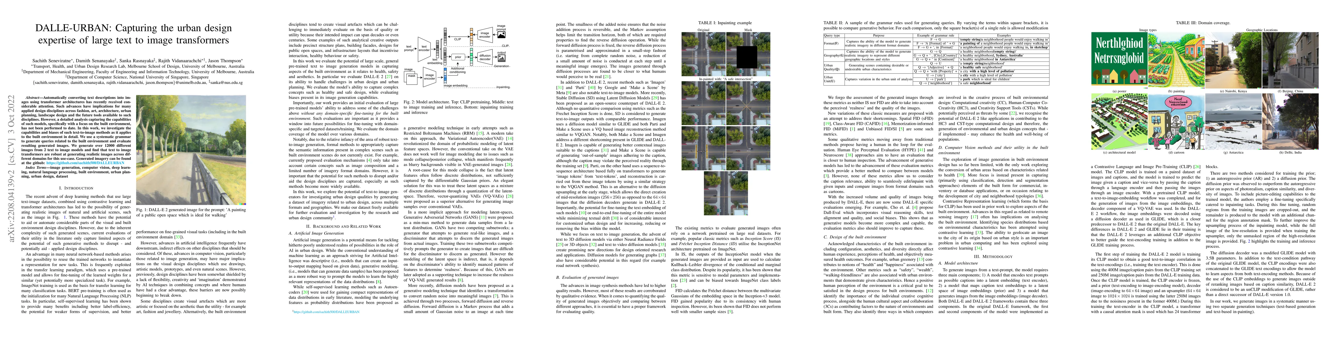 Thumbnail for DALLE-URBAN: Capturing the urban design expertise of large text to image
  transformers