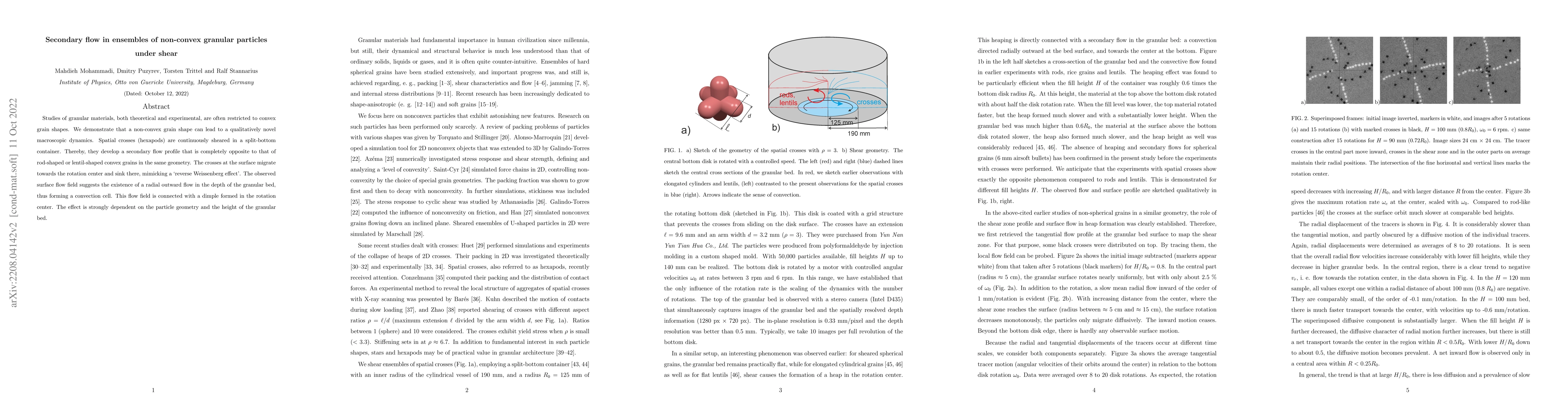 Thumbnail for Secondary flow in ensembles of non-convex granular particles under shear