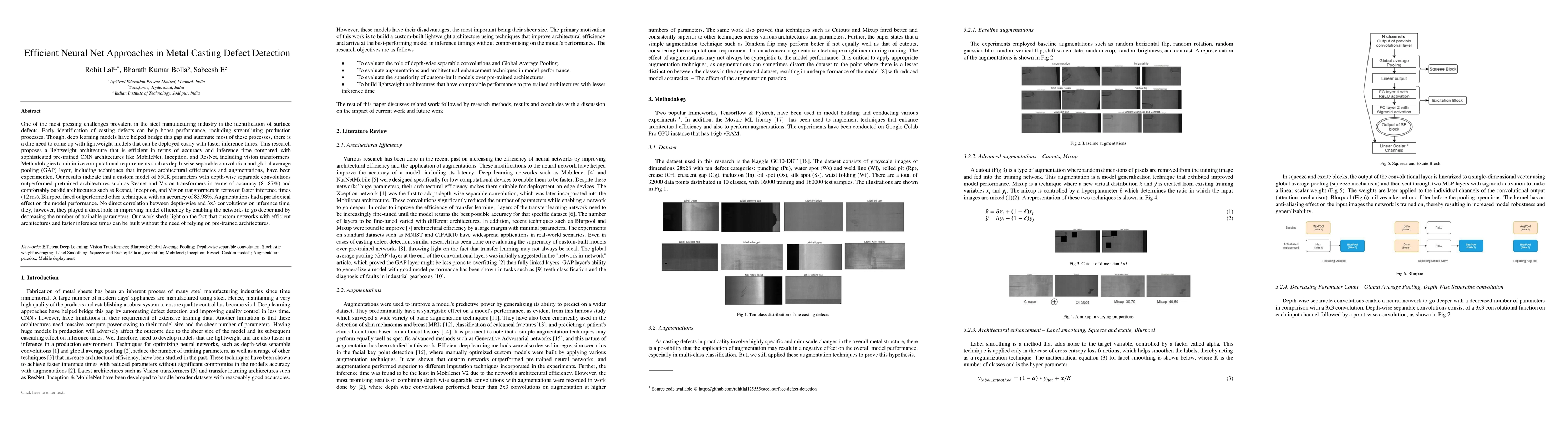 Thumbnail for Efficient Neural Net Approaches in Metal Casting Defect Detection