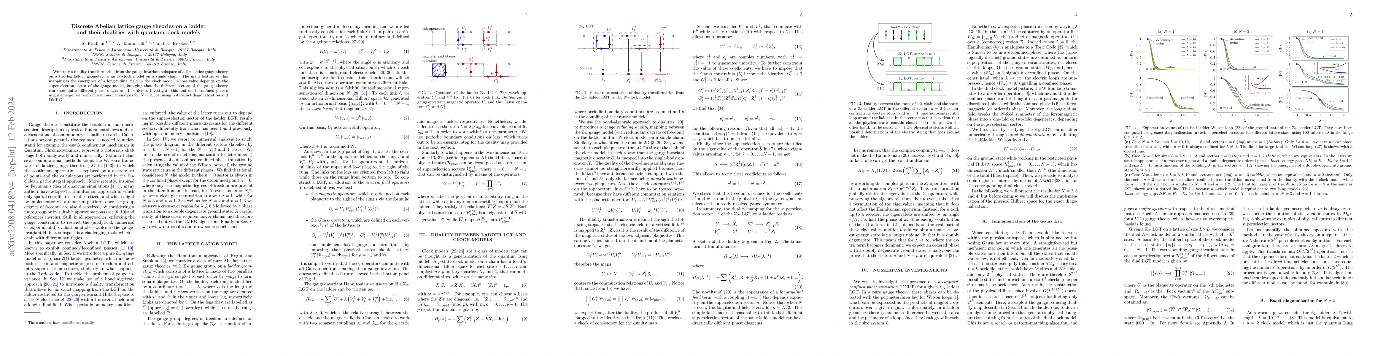 Thumbnail for Discrete Abelian lattice gauge theories on a ladder and their dualities
  with quantum clock models