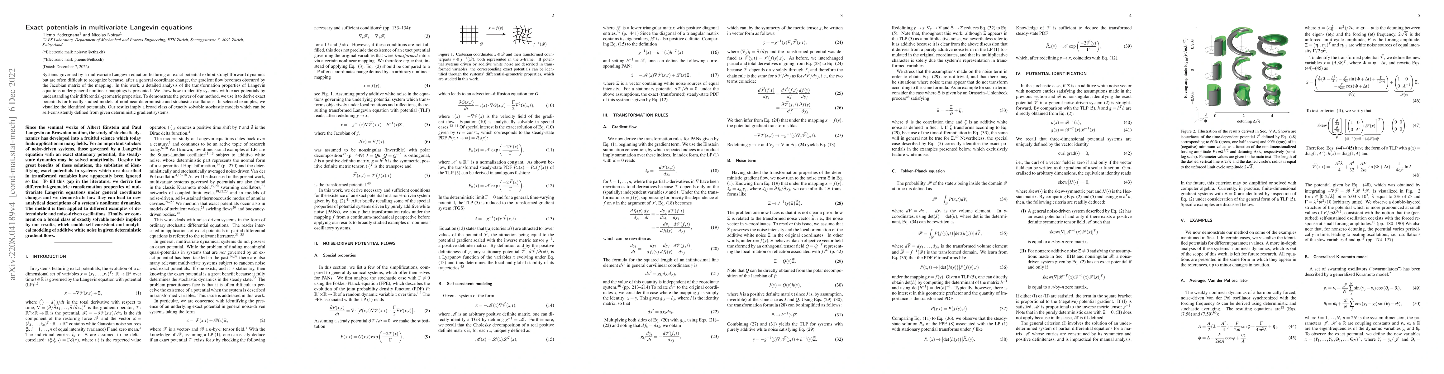 Thumbnail for Exact potentials in multivariate Langevin equations