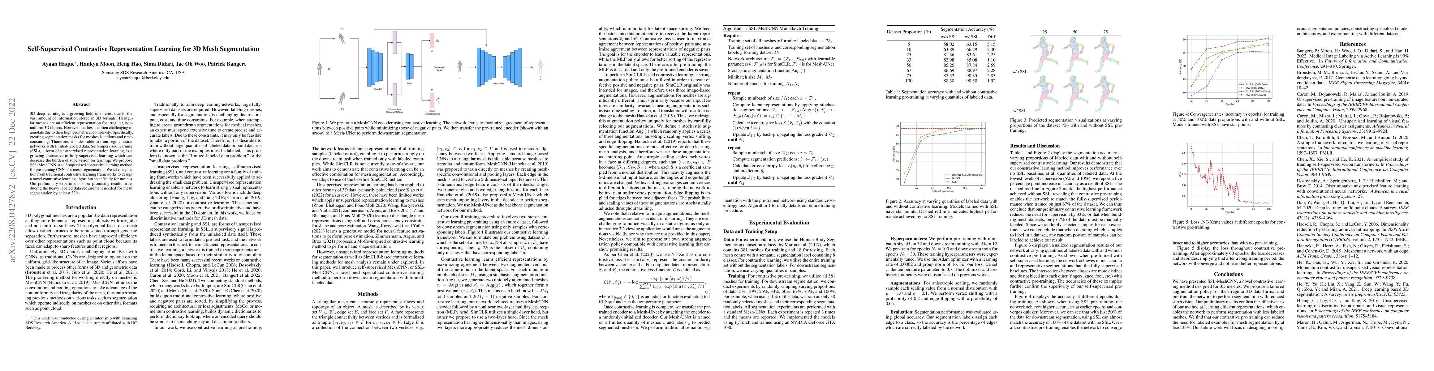 Thumbnail for Self-Supervised Contrastive Representation Learning for 3D Mesh
  Segmentation