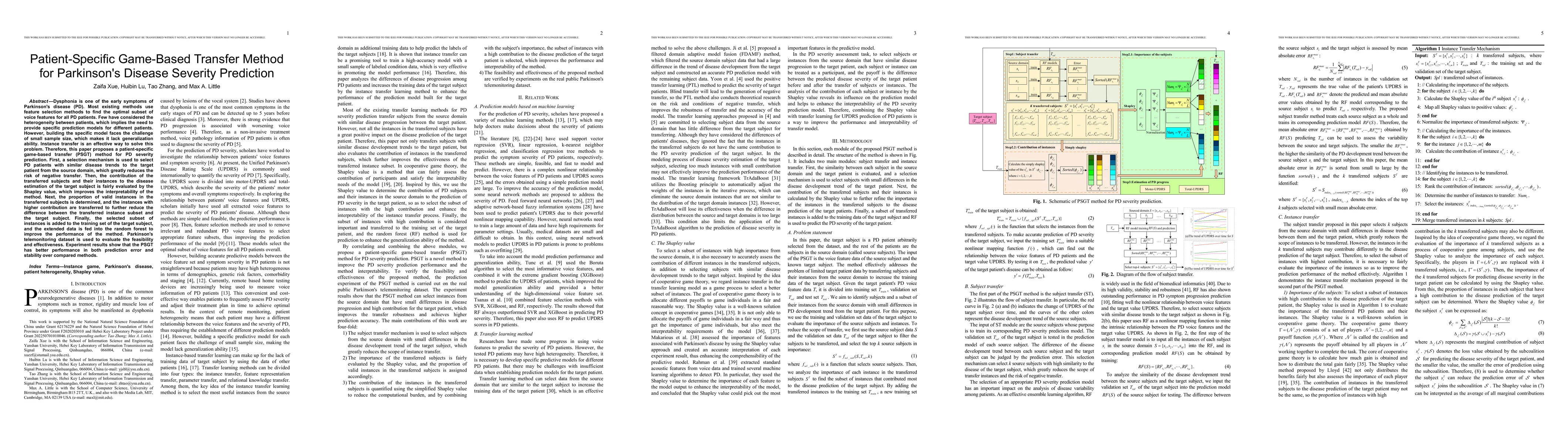 Thumbnail for Patient-Specific Game-Based Transfer Method for Parkinson's Disease
  Severity Prediction