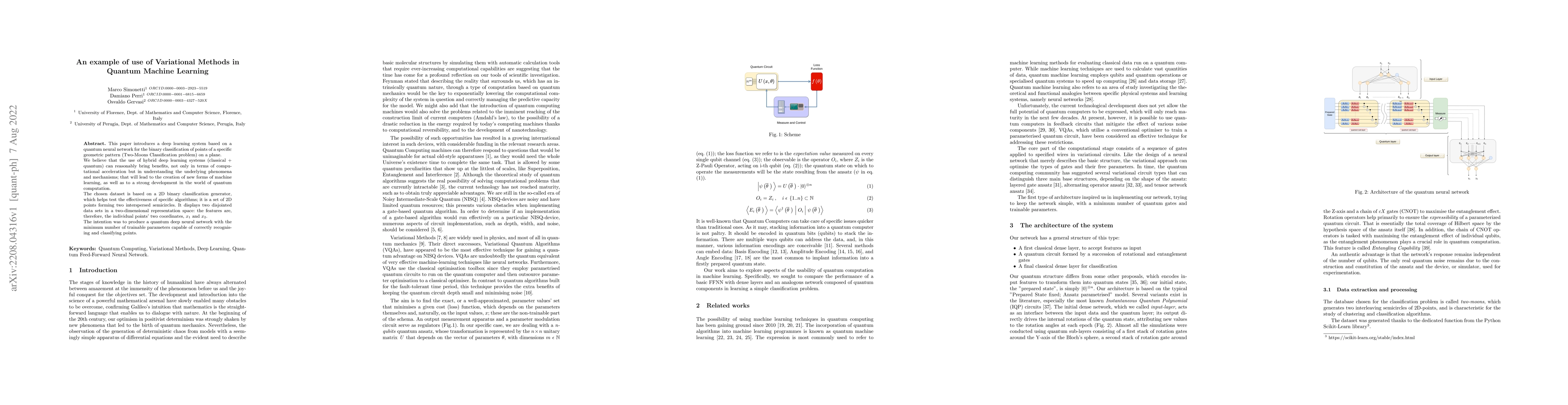 Thumbnail for An example of use of Variational Methods in Quantum Machine Learning