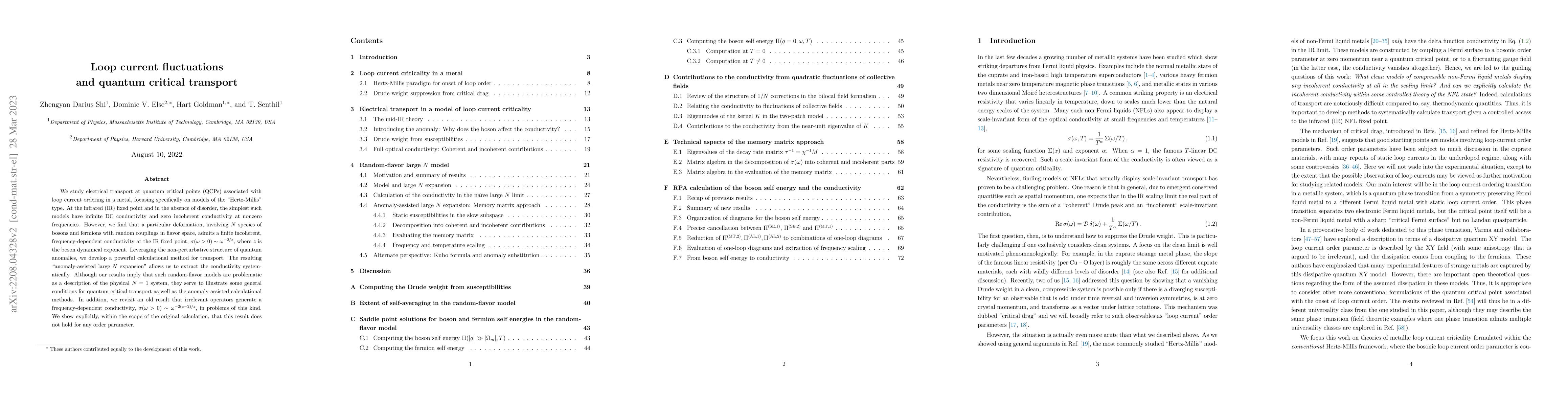 Thumbnail for Loop current fluctuations and quantum critical transport