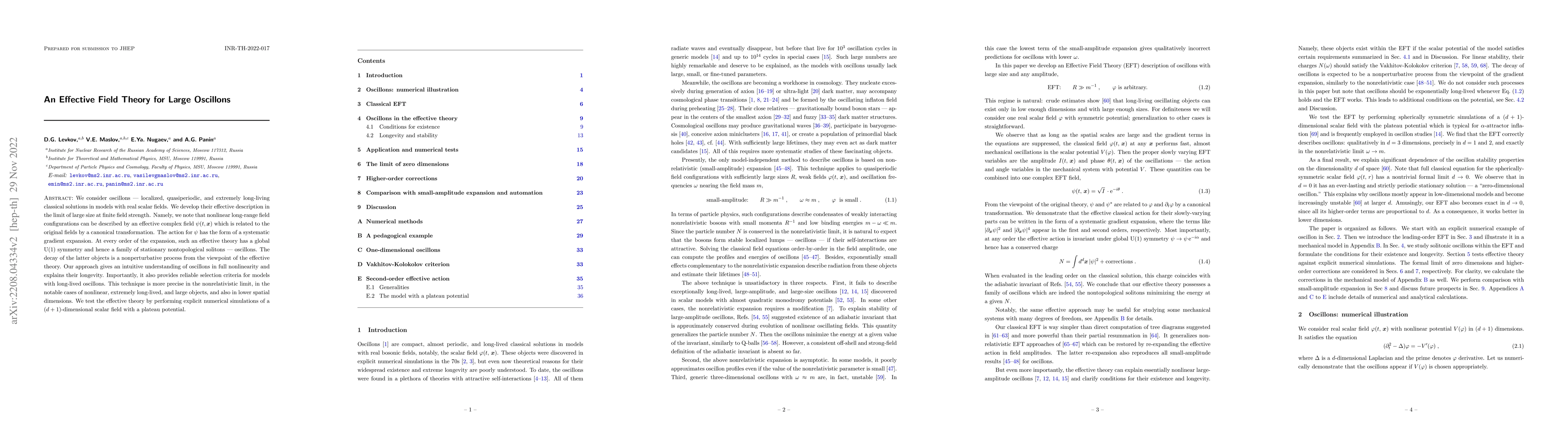 Thumbnail for An Effective Field Theory for Large Oscillons