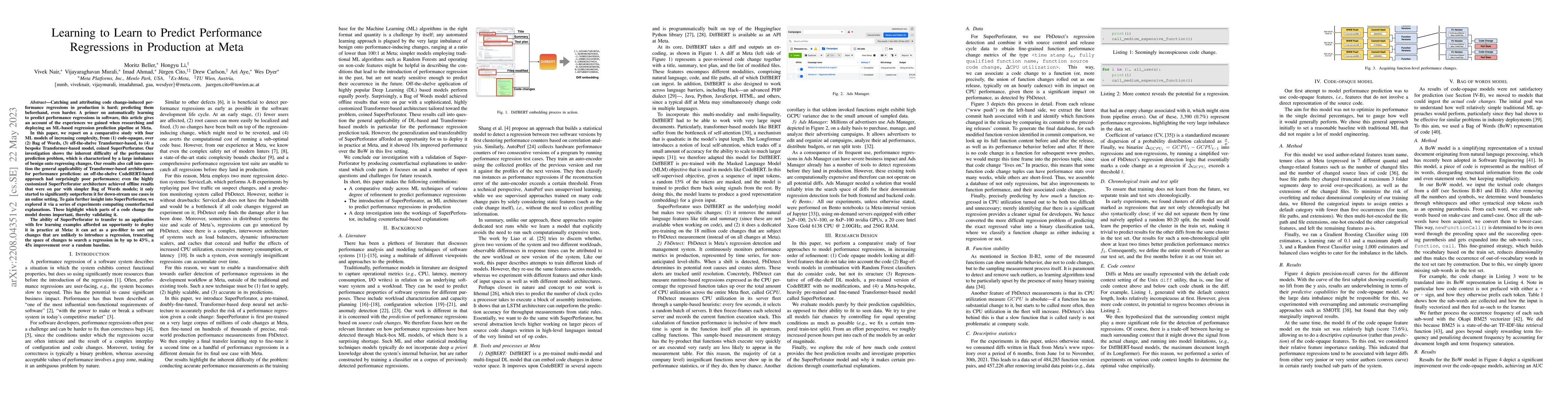 Thumbnail for Learning to Learn to Predict Performance Regressions in Production at
  Meta