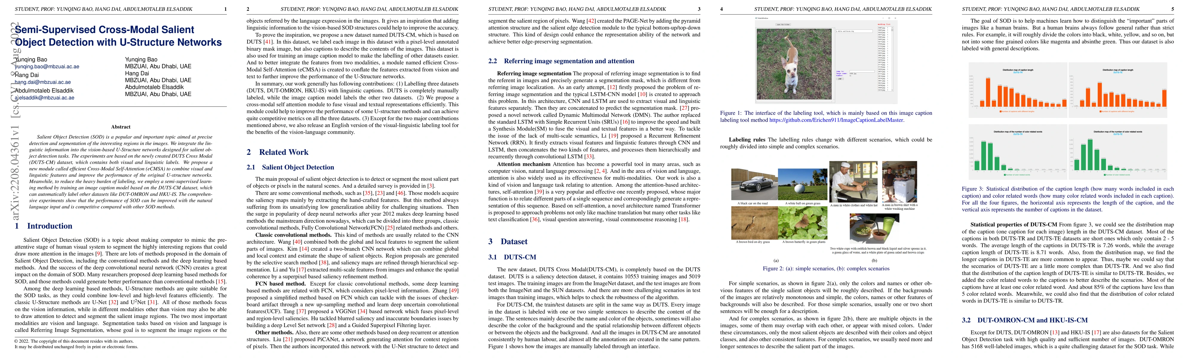 Thumbnail for Semi-Supervised Cross-Modal Salient Object Detection with U-Structure
  Networks