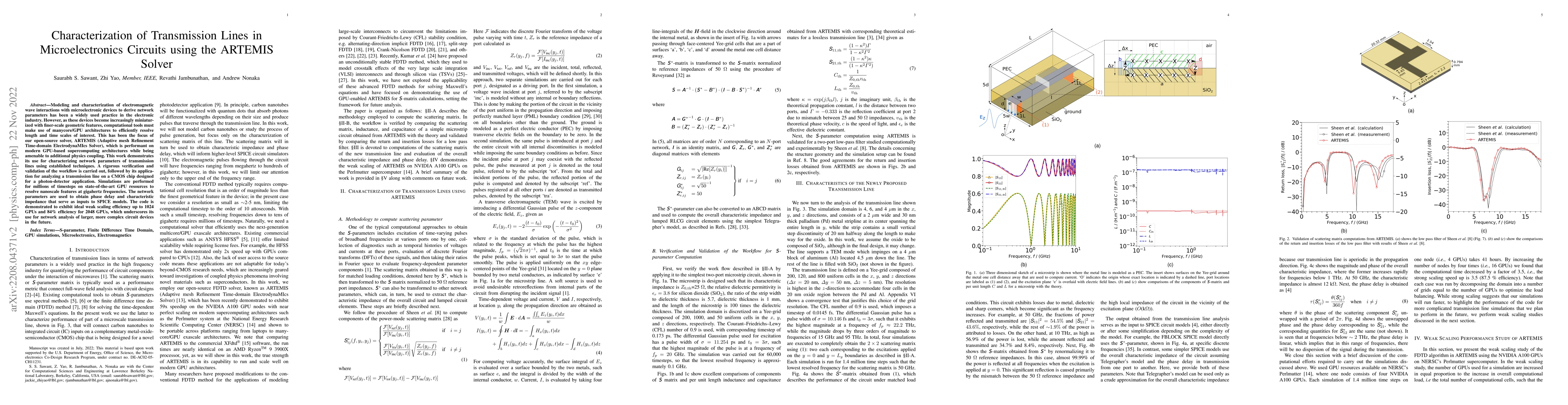Thumbnail for Characterization of Transmission Lines in Microelectronics Circuits
  using the ARTEMIS Solver